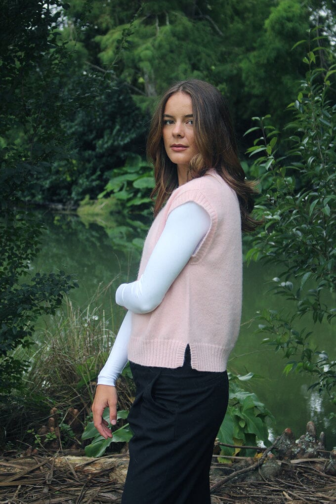 Alpaca Plain Crew Neck Vest Lothlorian Women Vest Lothlorian