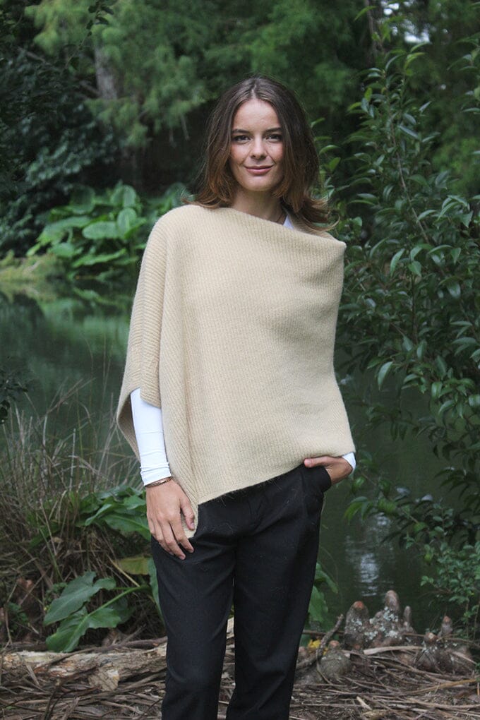 Alpaca Rib Poncho Women Poncho Lothlorian