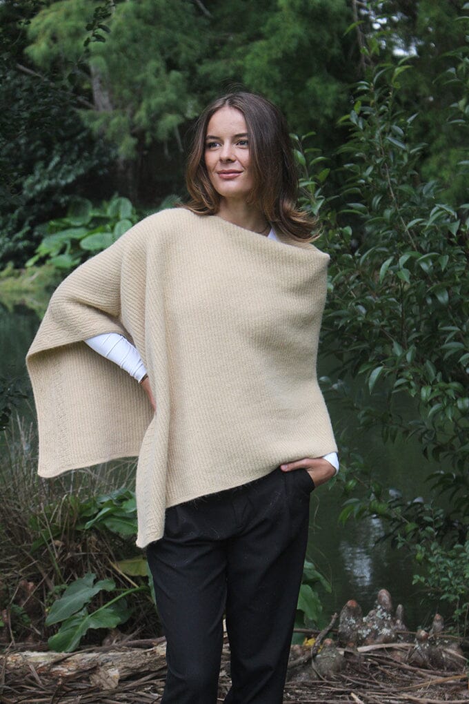 Alpaca Rib Poncho Women Poncho Lothlorian