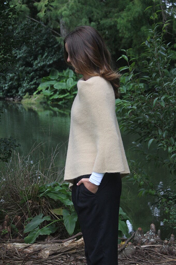 Alpaca Rib Poncho Women Poncho Lothlorian
