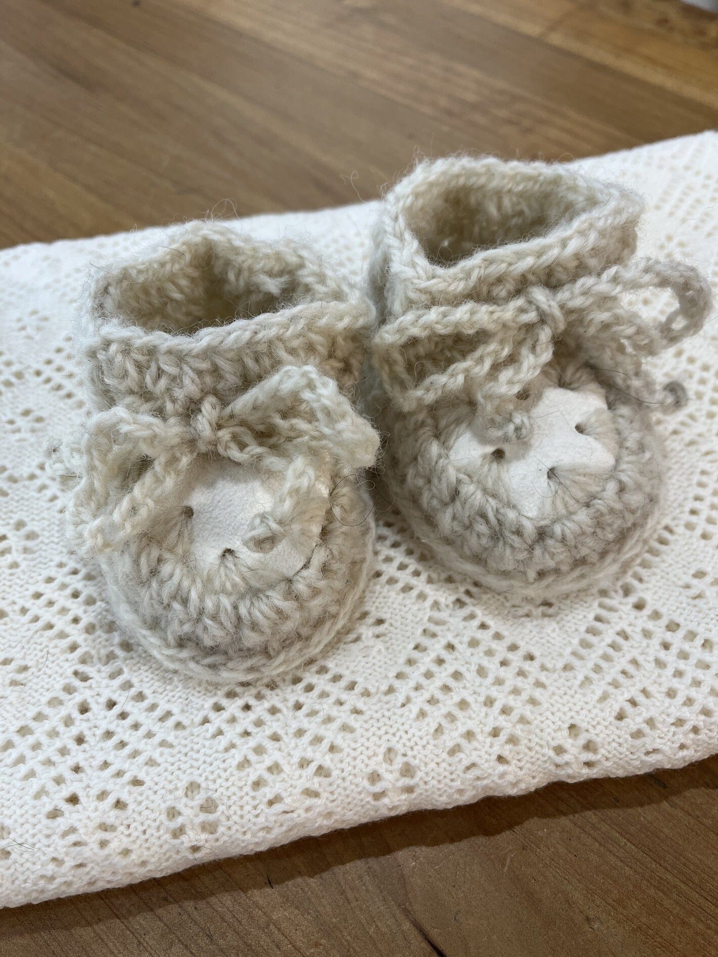 Baby Crochet Slippers 0-6 Months Slipper Rozcraft Ltd 