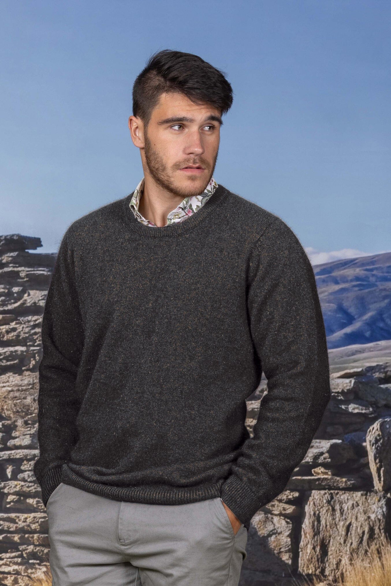 Cambridge Crew - Possum Merino Sweater Mens Sweater Noble Wilde