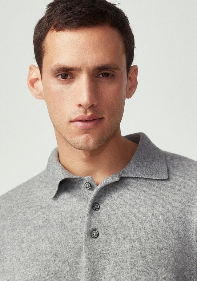 Cassum Button Polo Mens Sweater Untouched World
