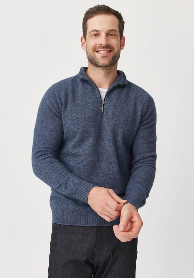 Cassum Half Zip Sweater Untouched World Mens Sweater Untouched World
