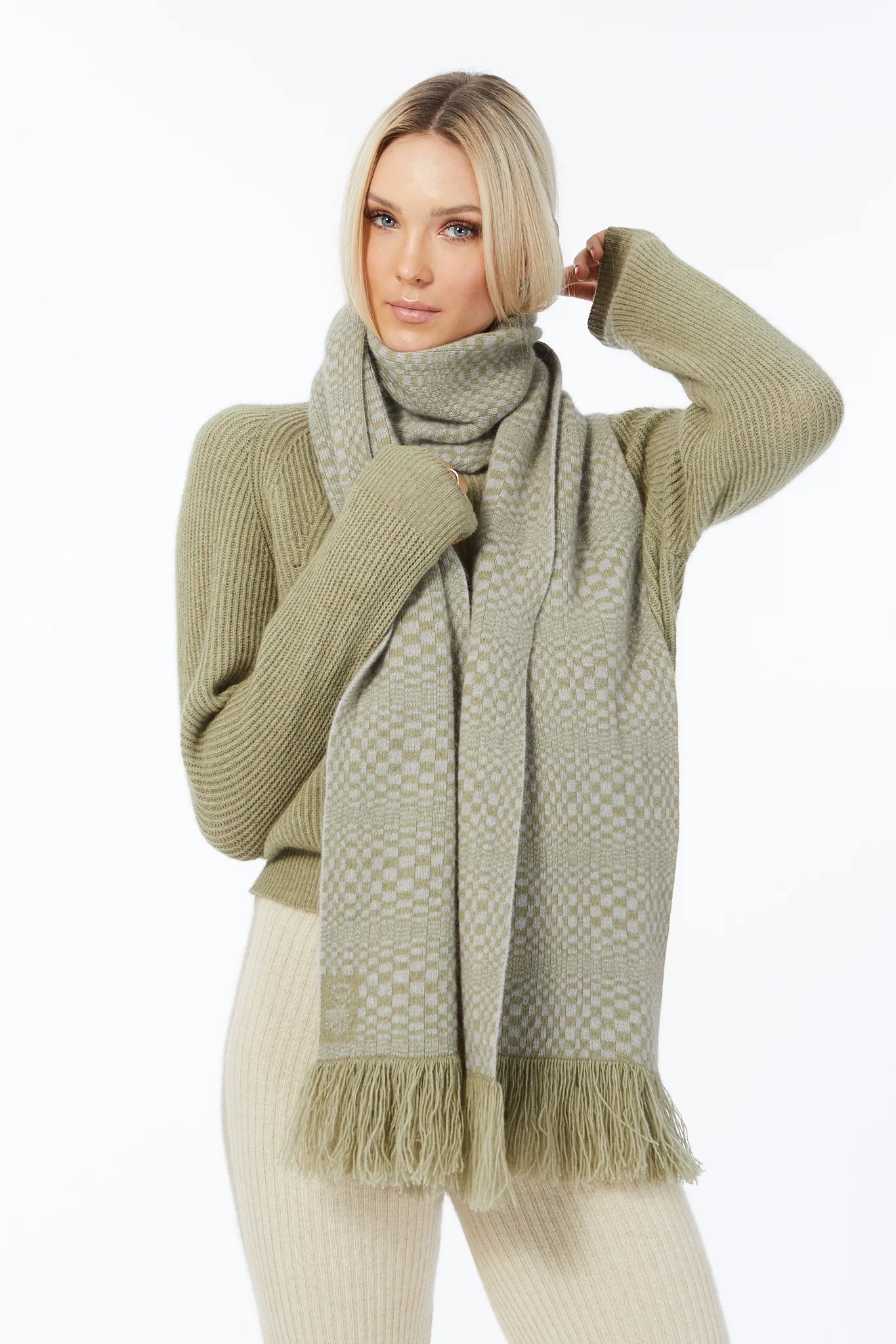 Chessboard Tassel Scarf Scarf Elka 