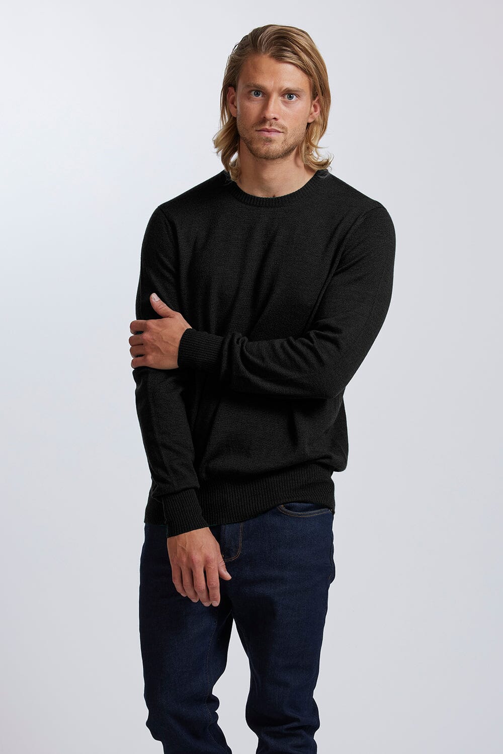 Crew Neck Royal Merino Mens Sweater Royal Merino 