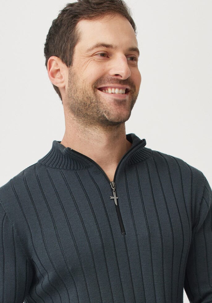 Finn Merino Zip Sweater Untouched World Mens Sweater Untouched World