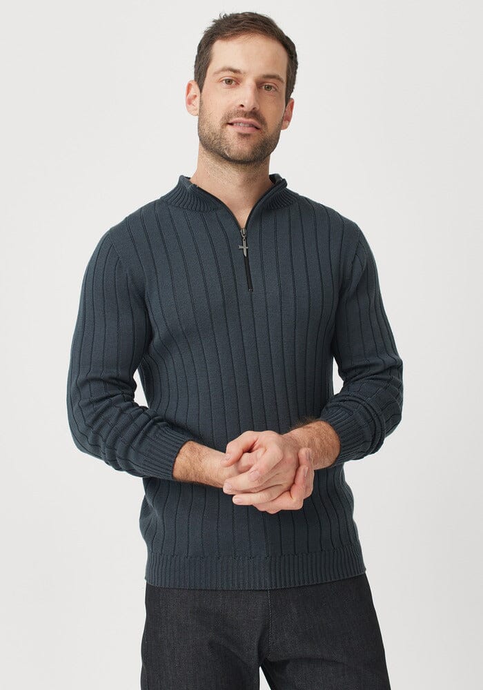 Finn Merino Zip Sweater Untouched World Mens Sweater Untouched World