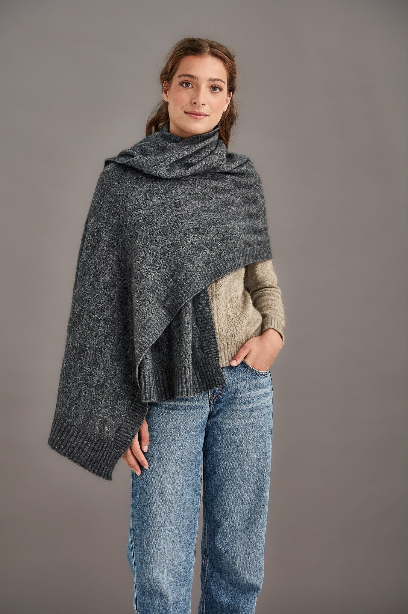 Herringbone Lace Shawl McDonald Women Wrap McDonald