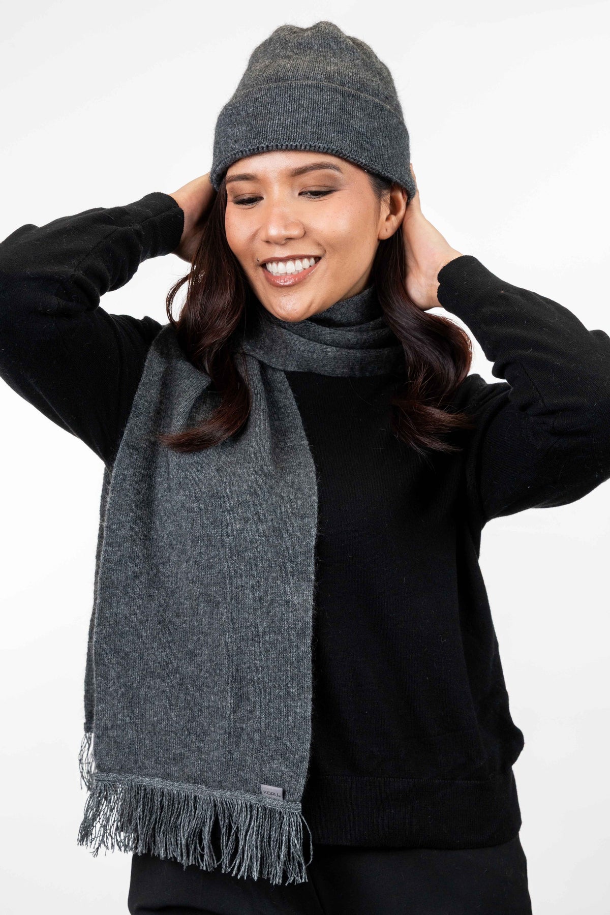 Scarf With Fringe Koru