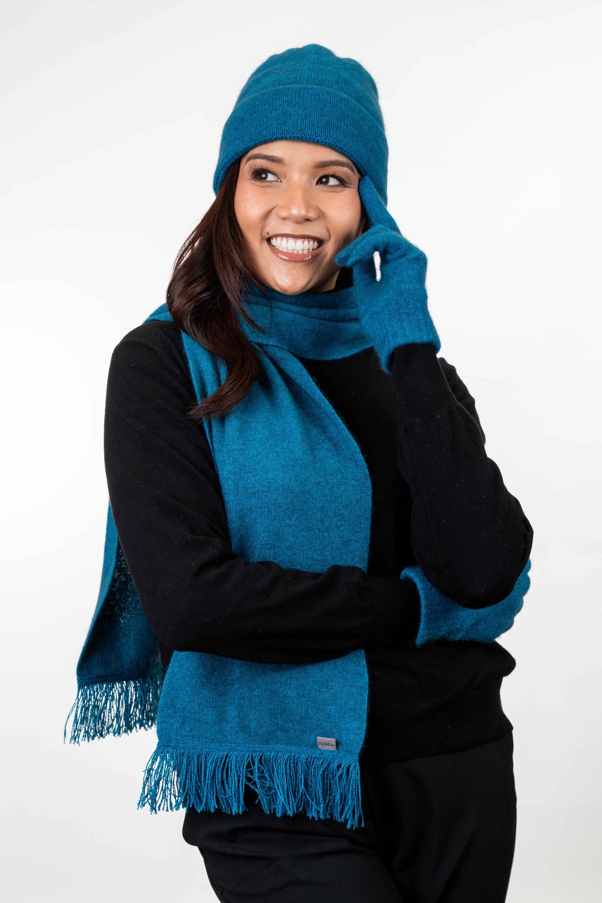 Scarf With Fringe Koru