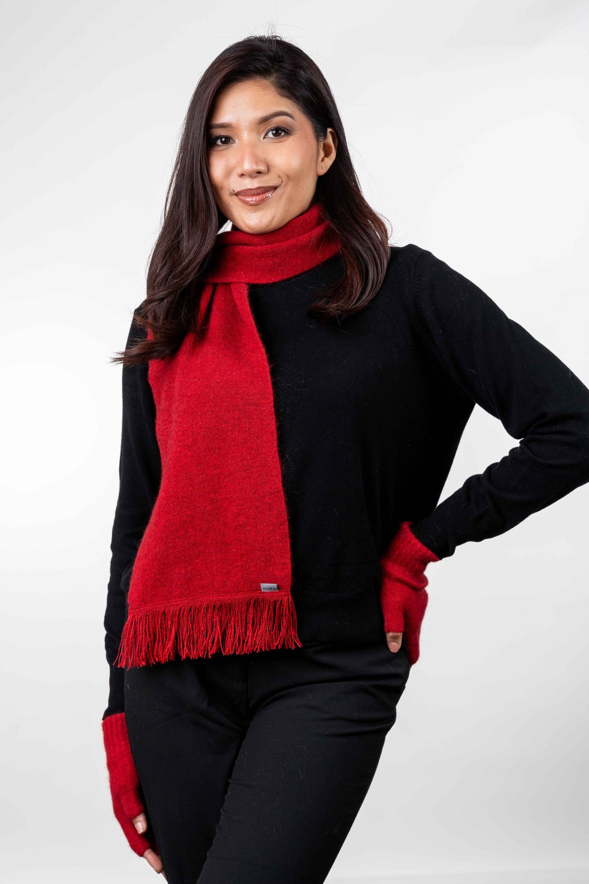 Scarf With Fringe Koru