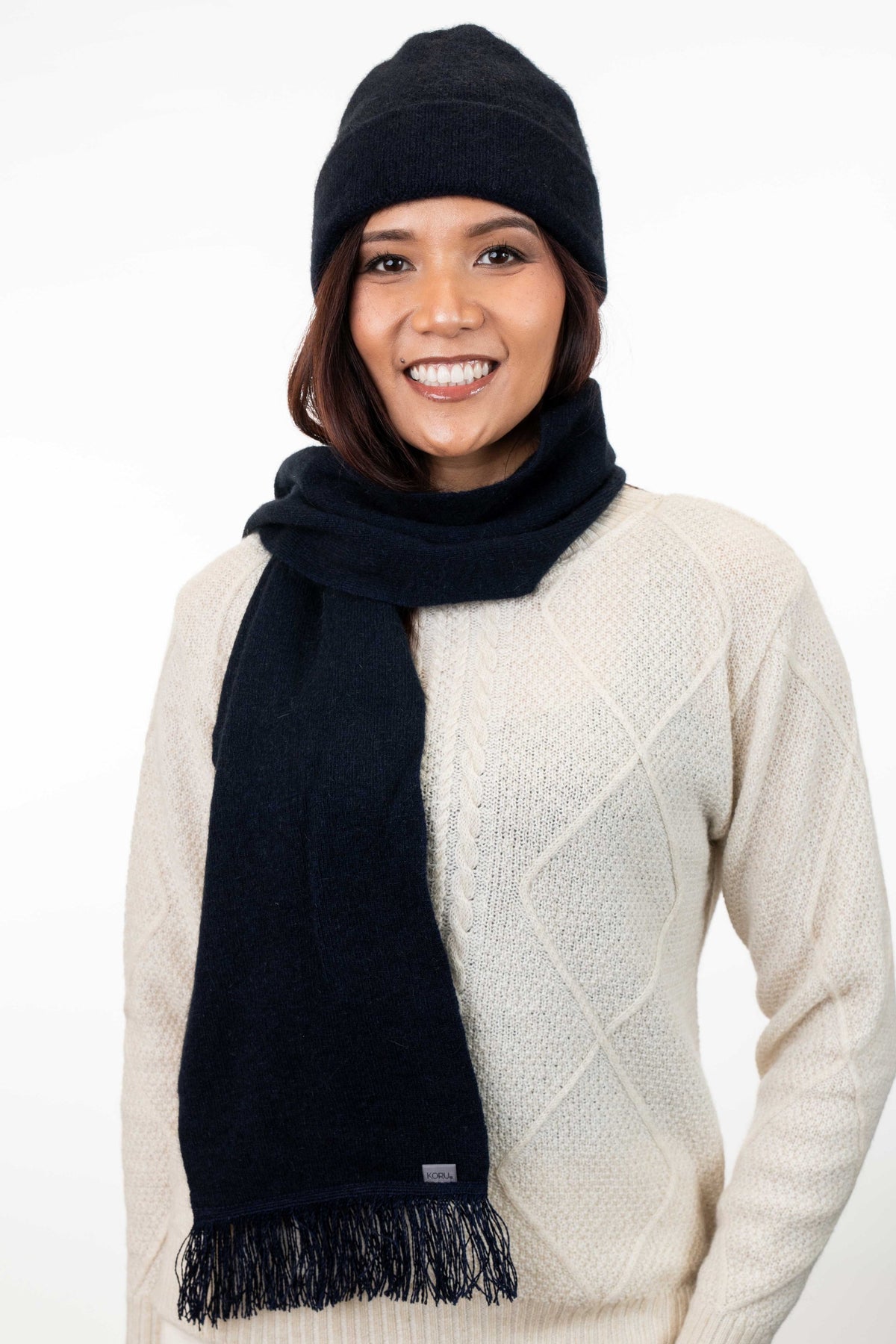 Scarf With Fringe Koru