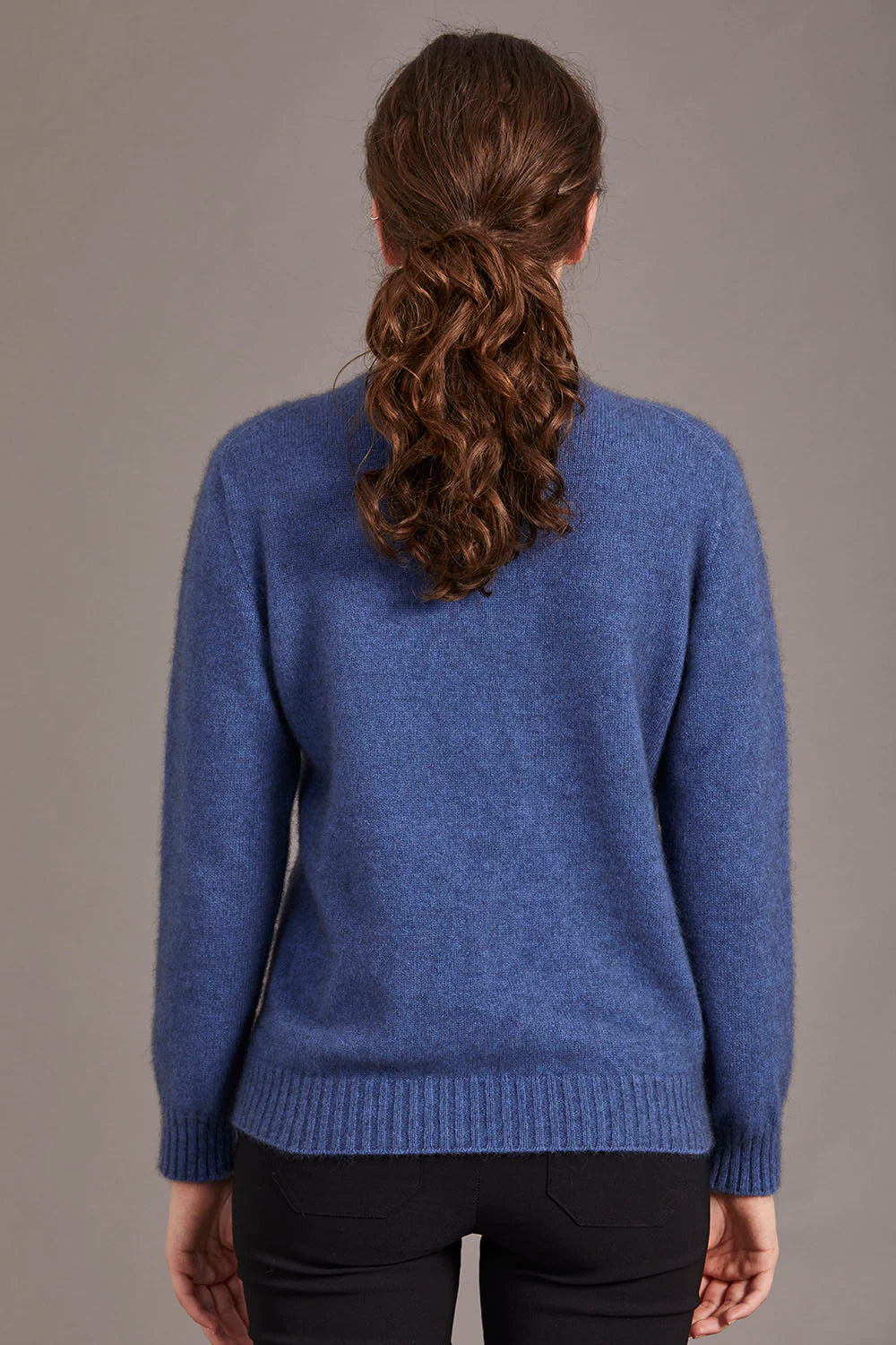 Ladies Crew Neck/Lace Detail Possum Merino McDonald