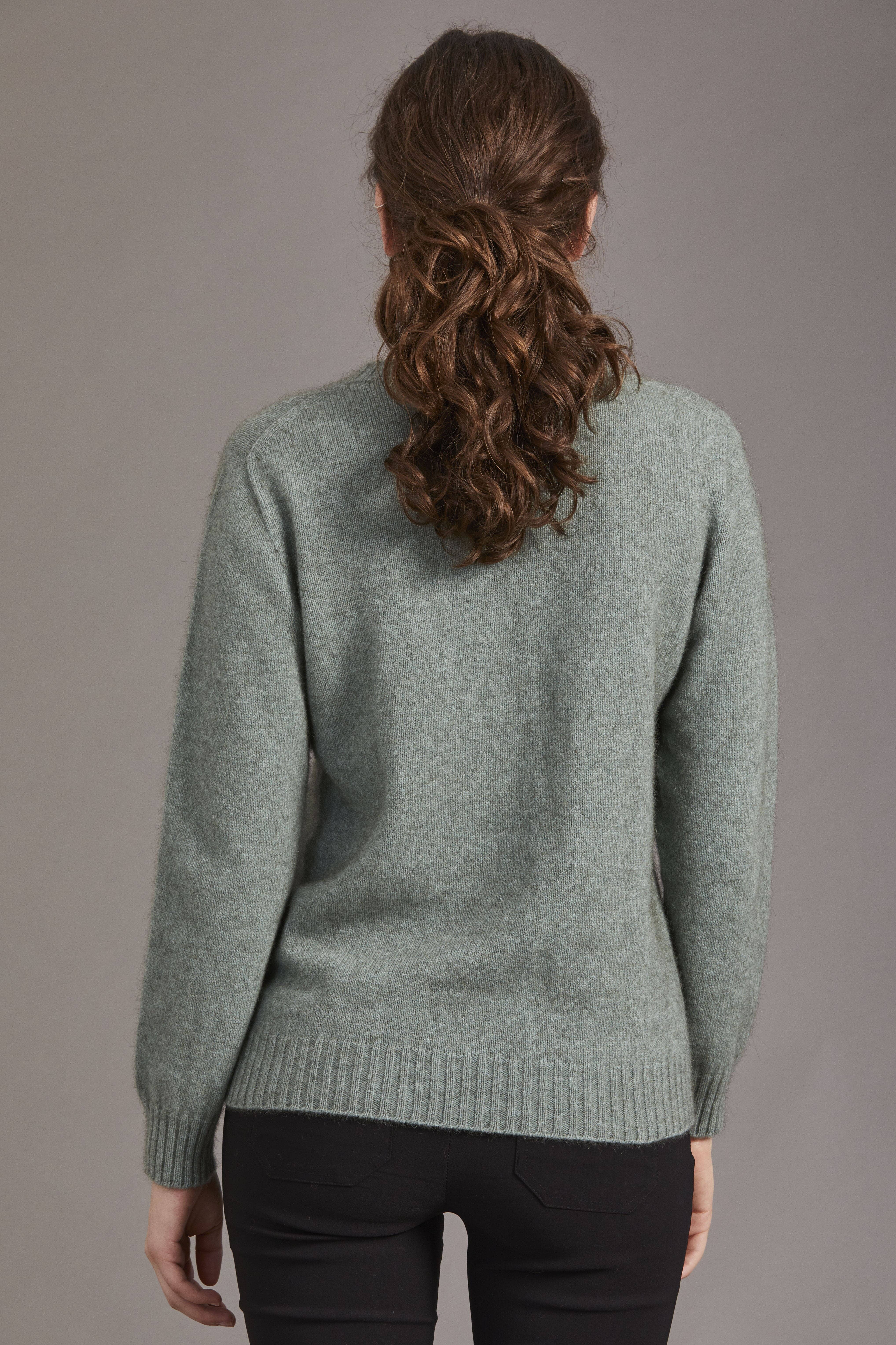 Ladies Crew Neck/Lace Detail Possum Merino McDonald