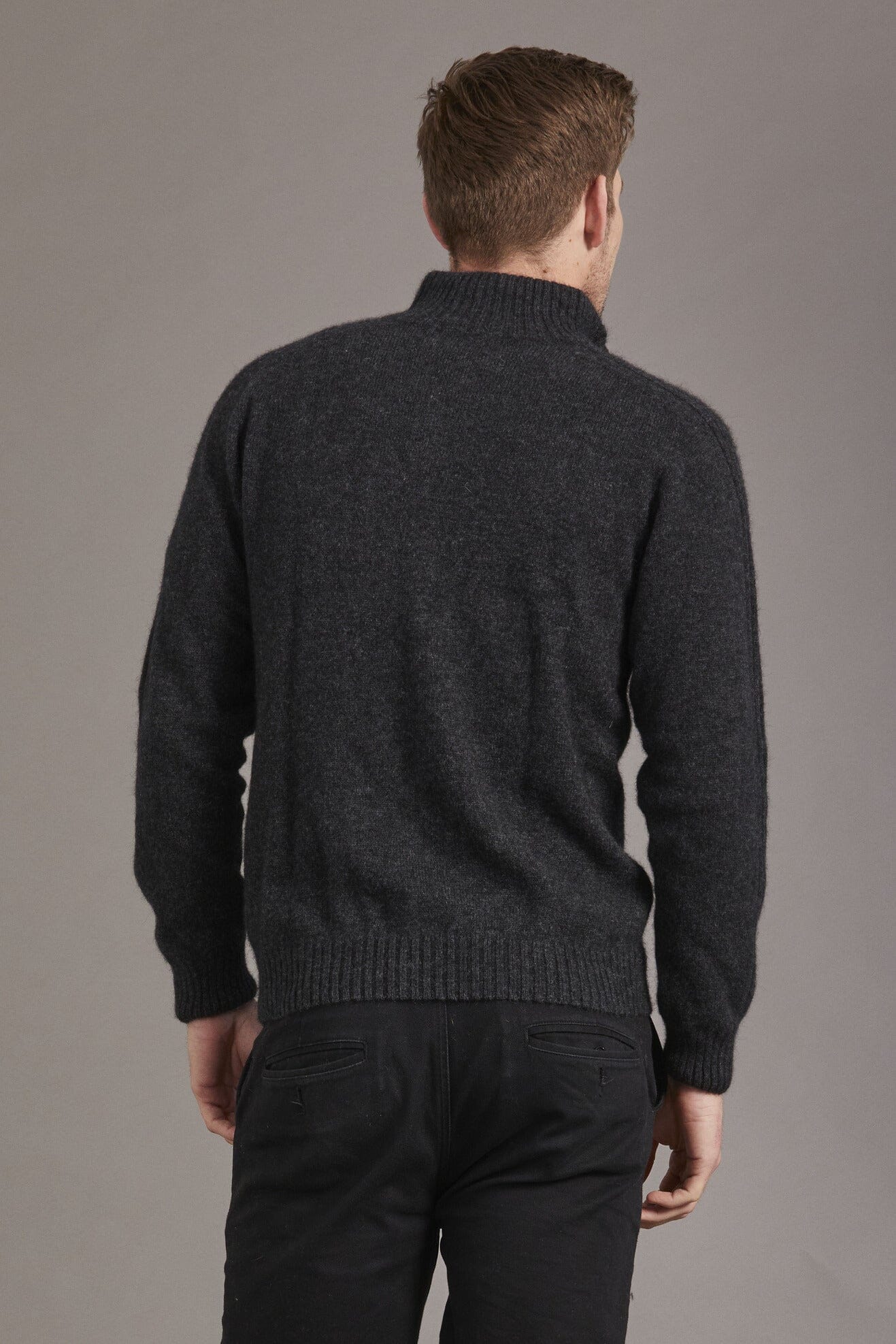 Short Zip Rib Sleeve Sweater McDonald Mens Sweater McDonald