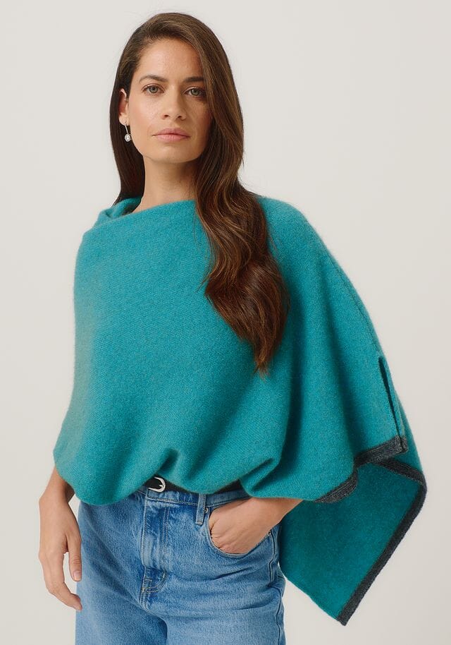 Two Tone Poncho Poncho Merinomink