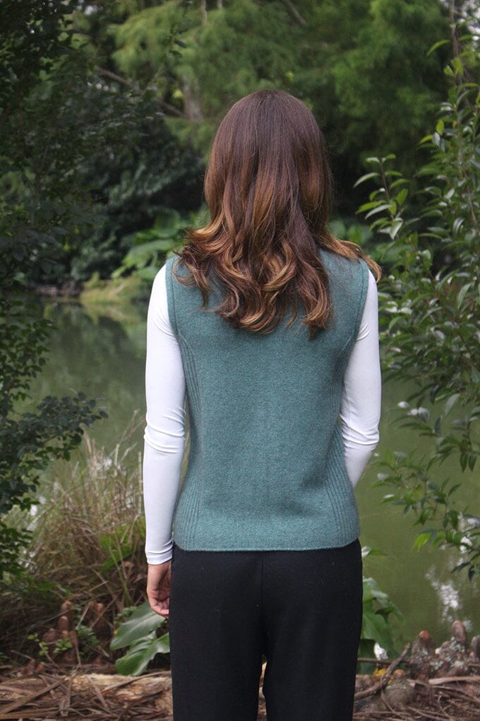 Zip Vest with Rib Detail Women Vest Lothlorian