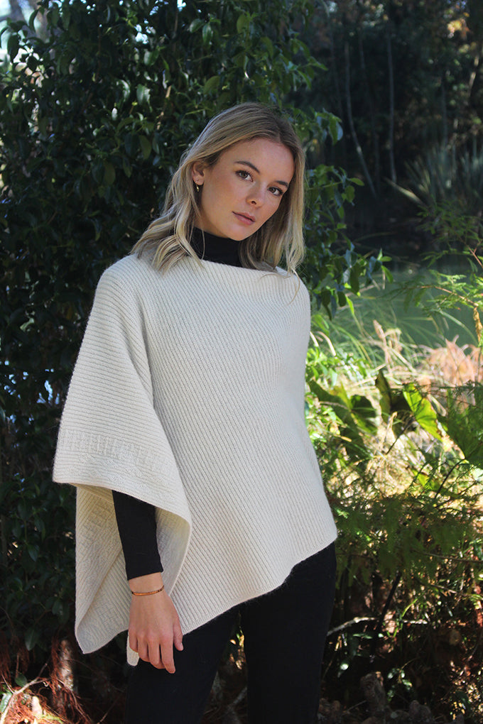 Alpaca Rib Poncho Women Poncho Lothlorian 