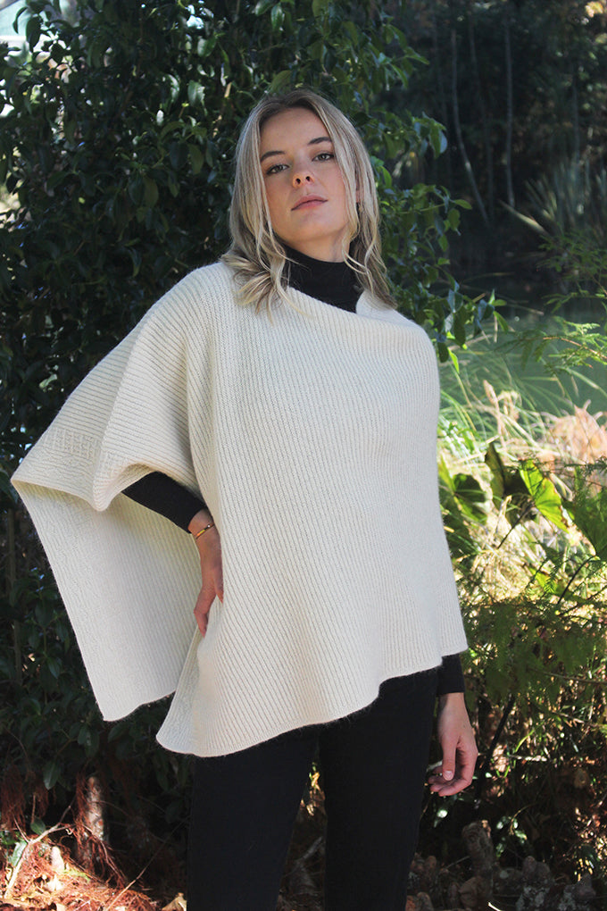 Alpaca Rib Poncho Women Poncho Lothlorian