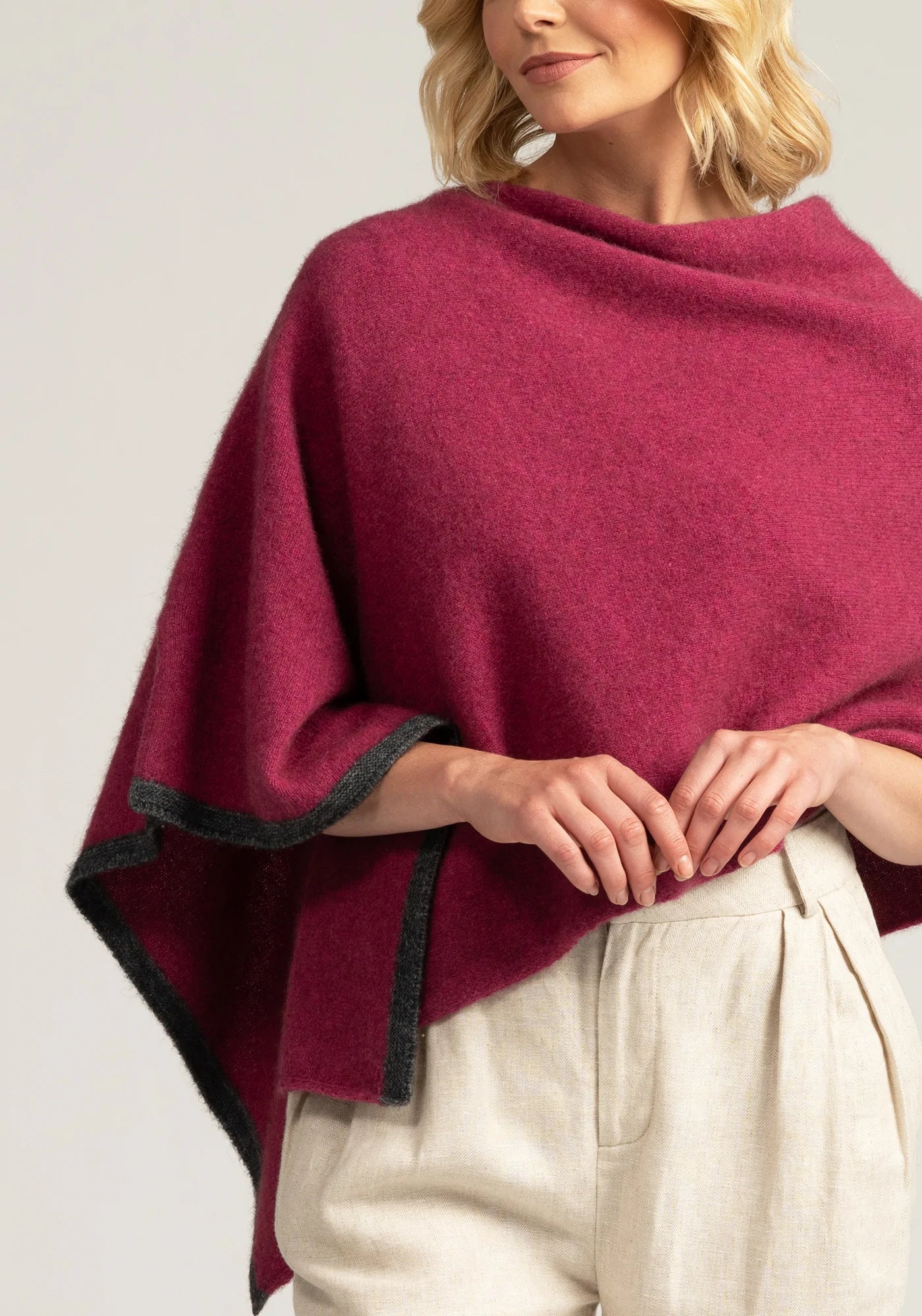 Two Tone Poncho Poncho Merinomink
