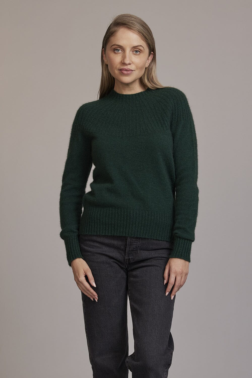 Yolk Neck Cable Jersey Women Sweater McDonald