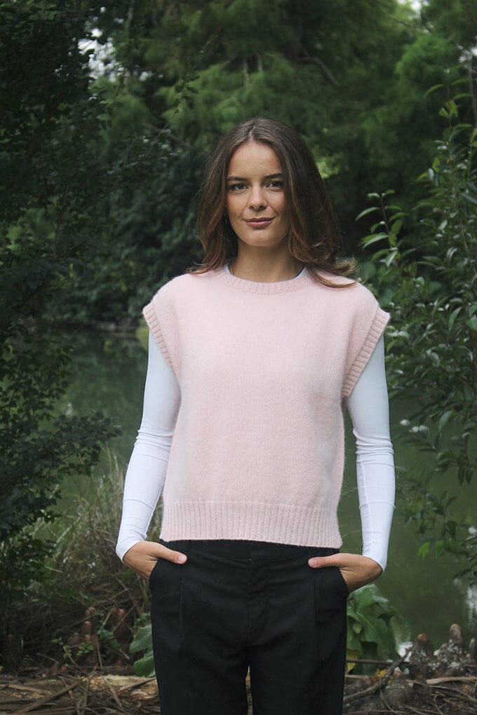 Alpaca Plain Crew Neck Vest Lothlorian Women Vest Lothlorian 