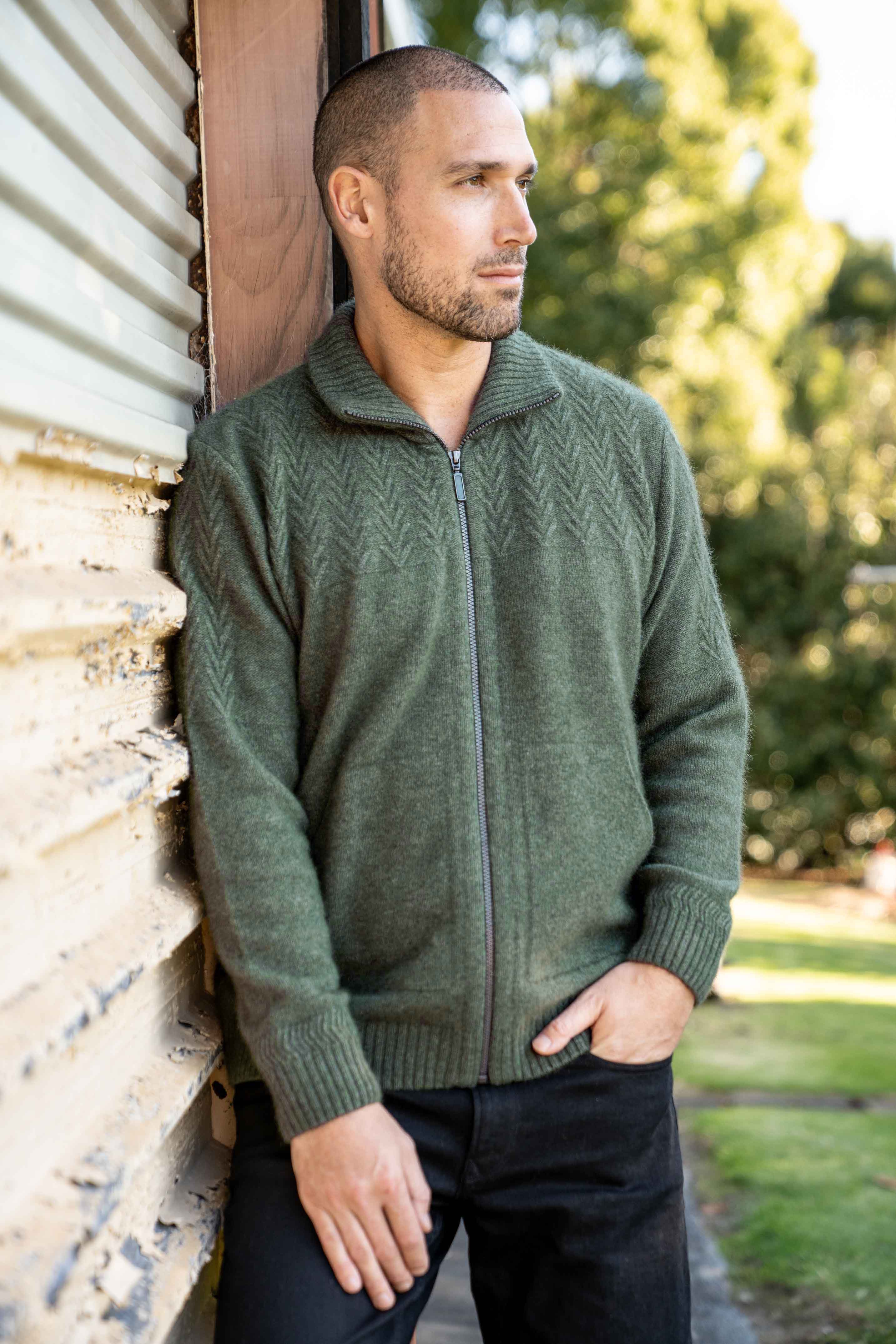 Chevron Zip Jacket Mens Jacket Koru 