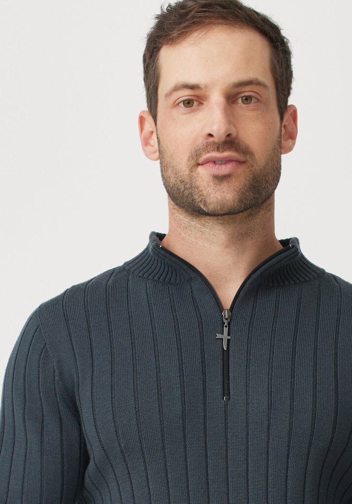 Finn Merino Zip Sweater Untouched World Mens Sweater Untouched World 