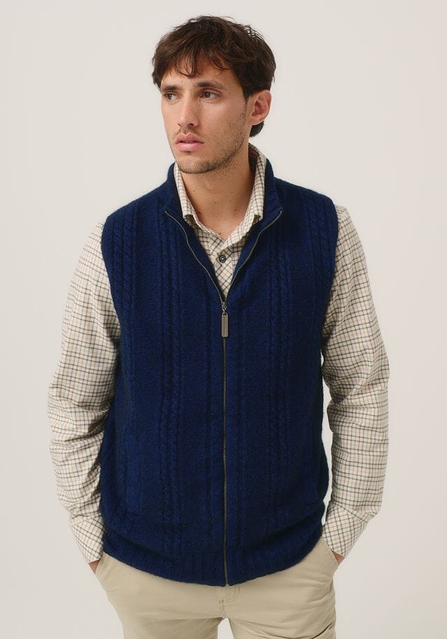 Henri Zip Vest Merinomink Mens Vest Merinomink 