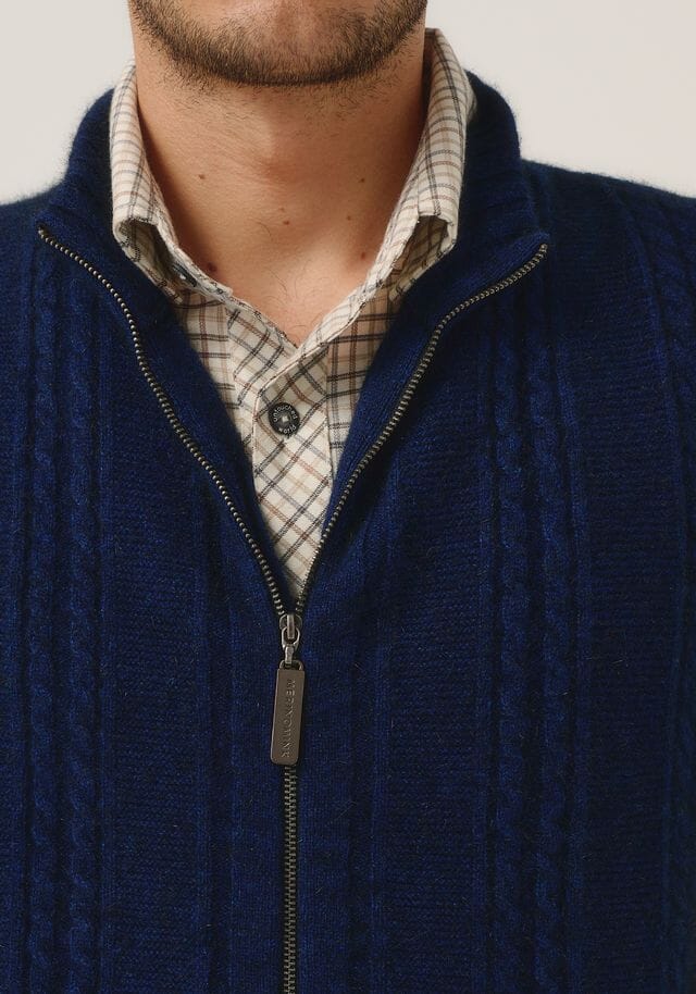 Henri Zip Vest Merinomink Mens Vest Merinomink 