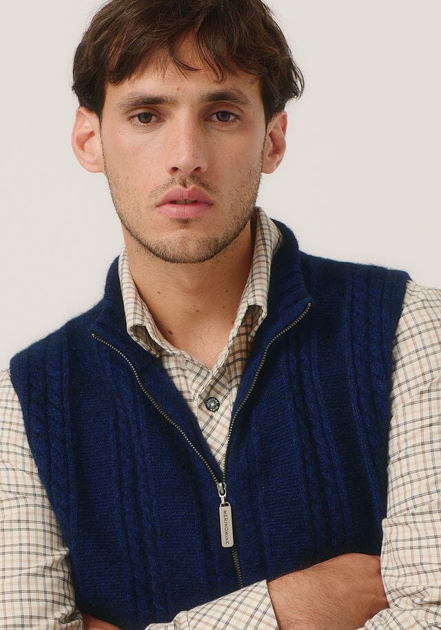 Henri Zip Vest Merinomink Mens Vest Merinomink 