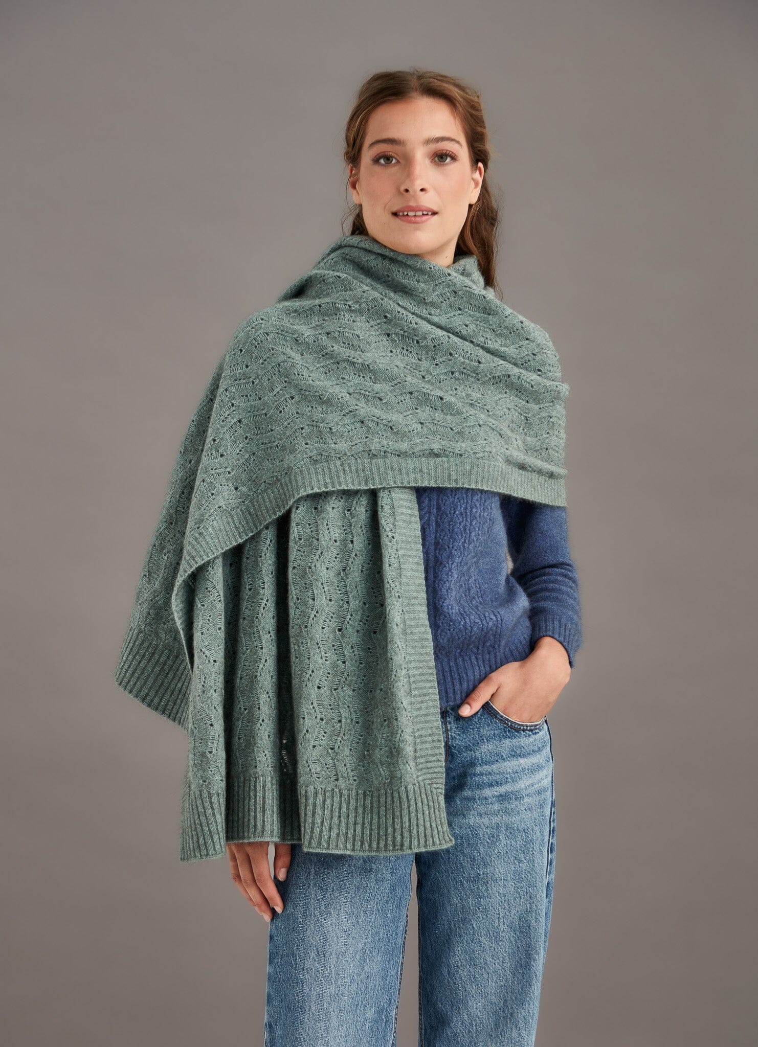 Herringbone Lace Shawl McDonald Women Wrap McDonald 