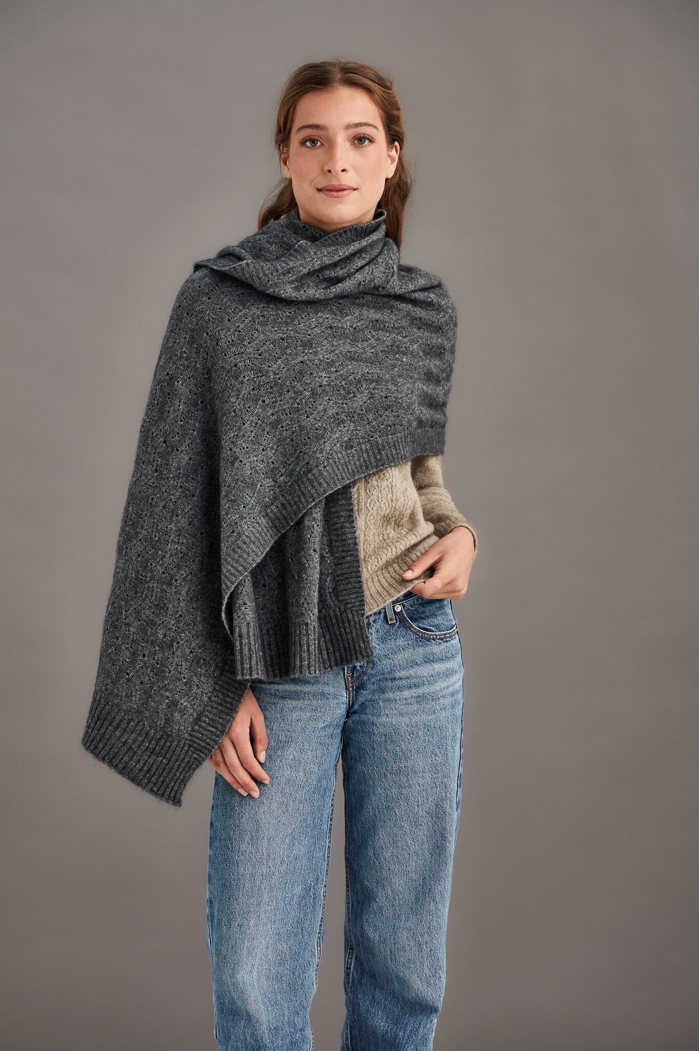 Herringbone Lace Shawl McDonald Women Wrap McDonald 