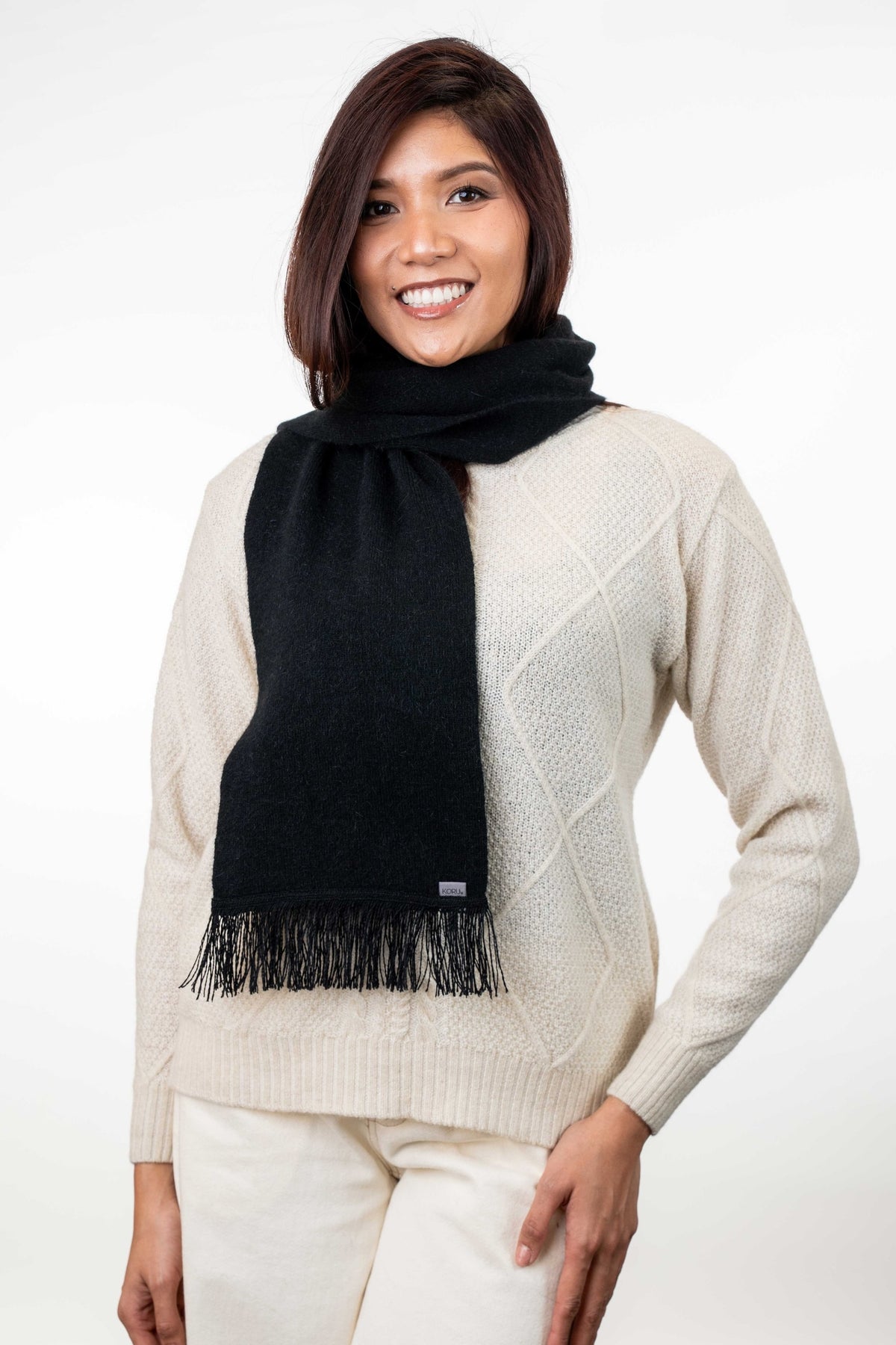 Scarf With Fringe Koru