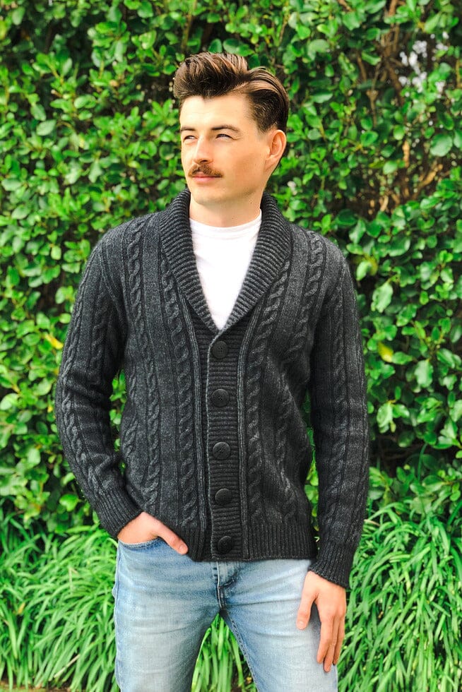 Mens Cable Button Jacket Mens Jacket Lothlorian 