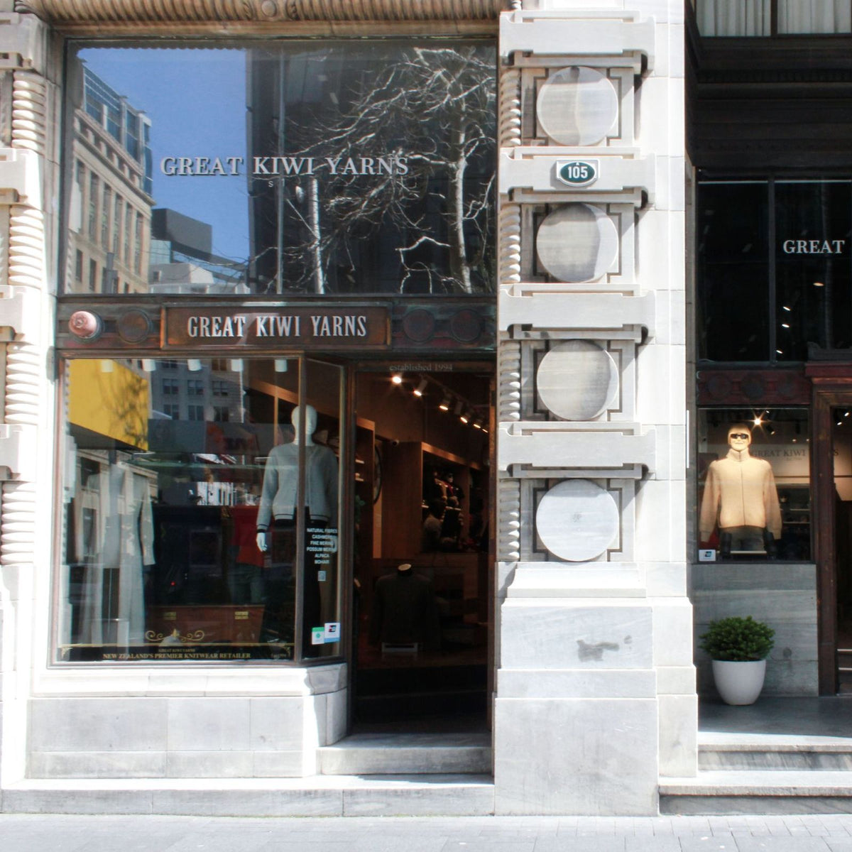Great Kiwi Yarns storefront, 107 Queen Street, Auckland
