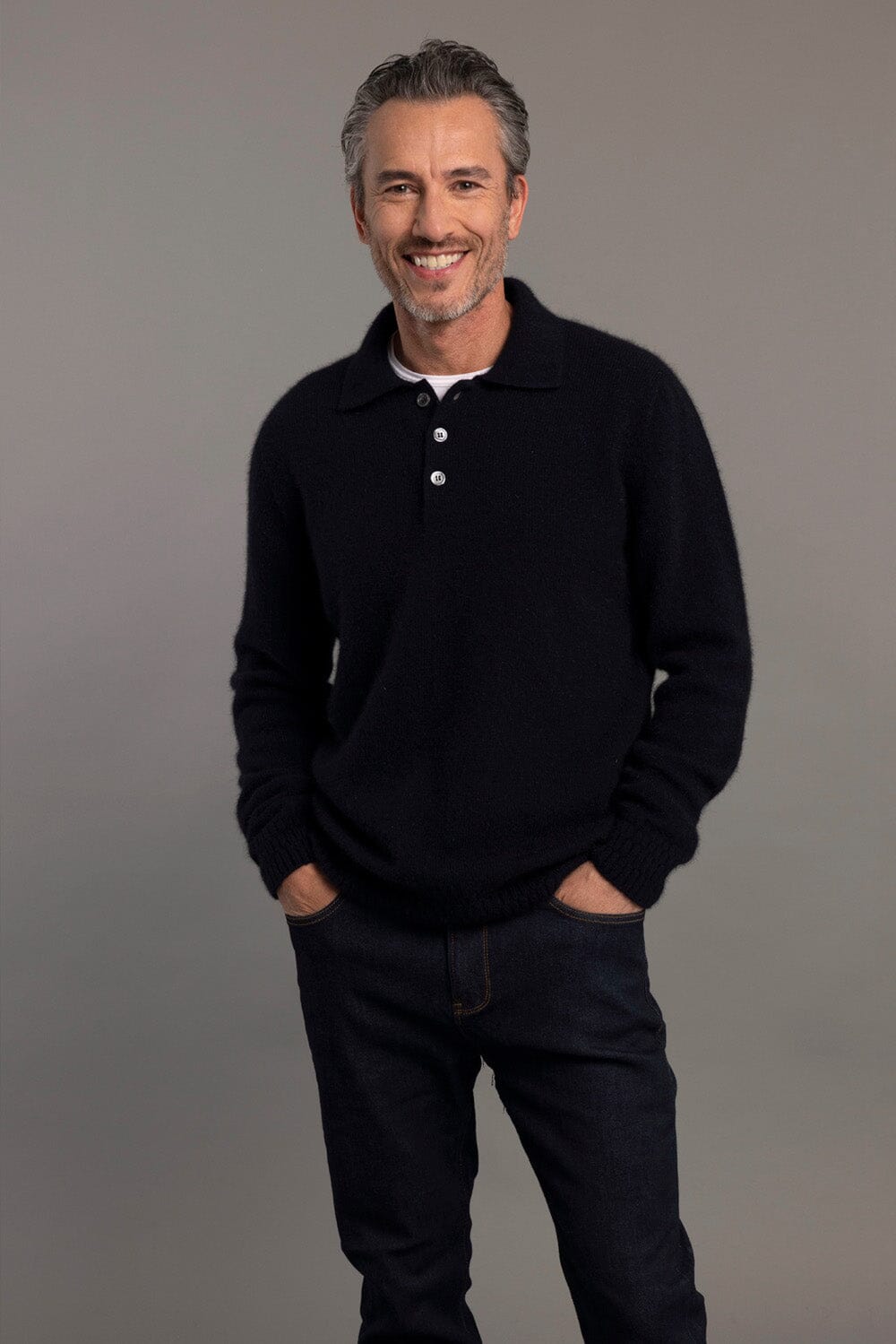 Stepped Stitch Polo McDonald Mens Sweater McDonald 