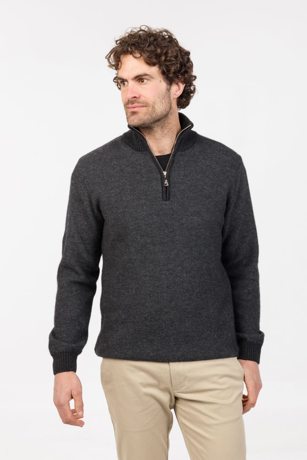 Textured Half Zip Sweater Mens Sweater Native World 