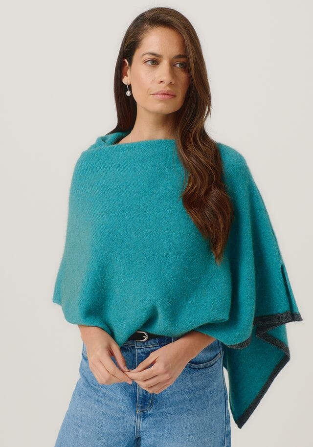 Two Tone Poncho Poncho Merinomink 