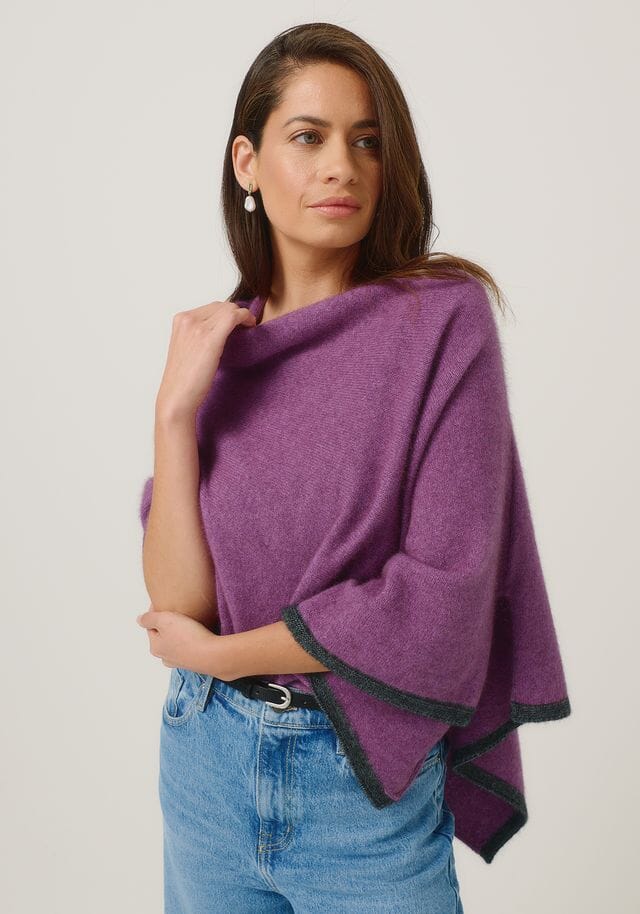 Two Tone Poncho Poncho Merinomink 