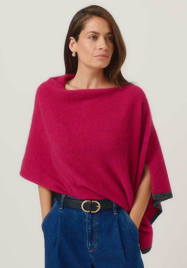 Two Tone Poncho Poncho Merinomink 