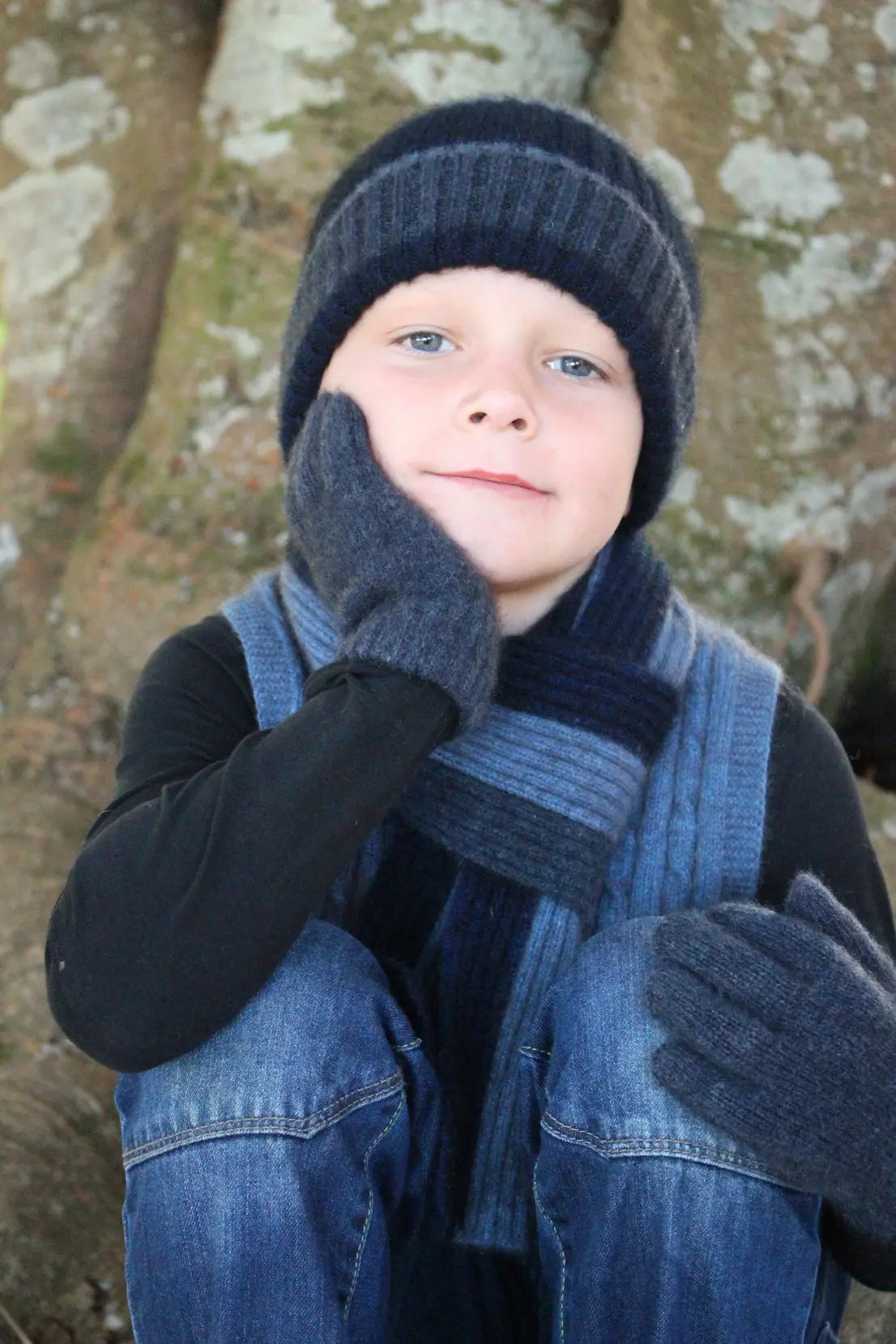 Boy's Vertical Stripe Scarf Kids Scarf Lothlorian 