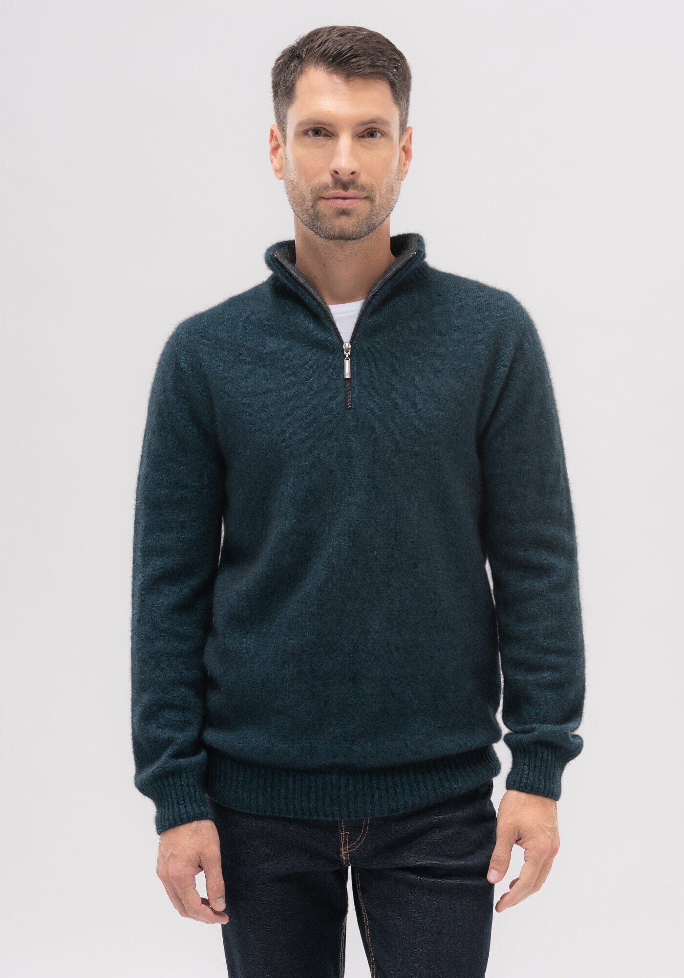 Contrast Half Zip Sweater Merinomink™ Mens Sweater Merinomink 