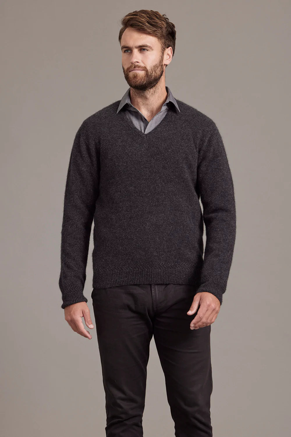 Rack Stitch V Neck Jersey Sweater McDonald 