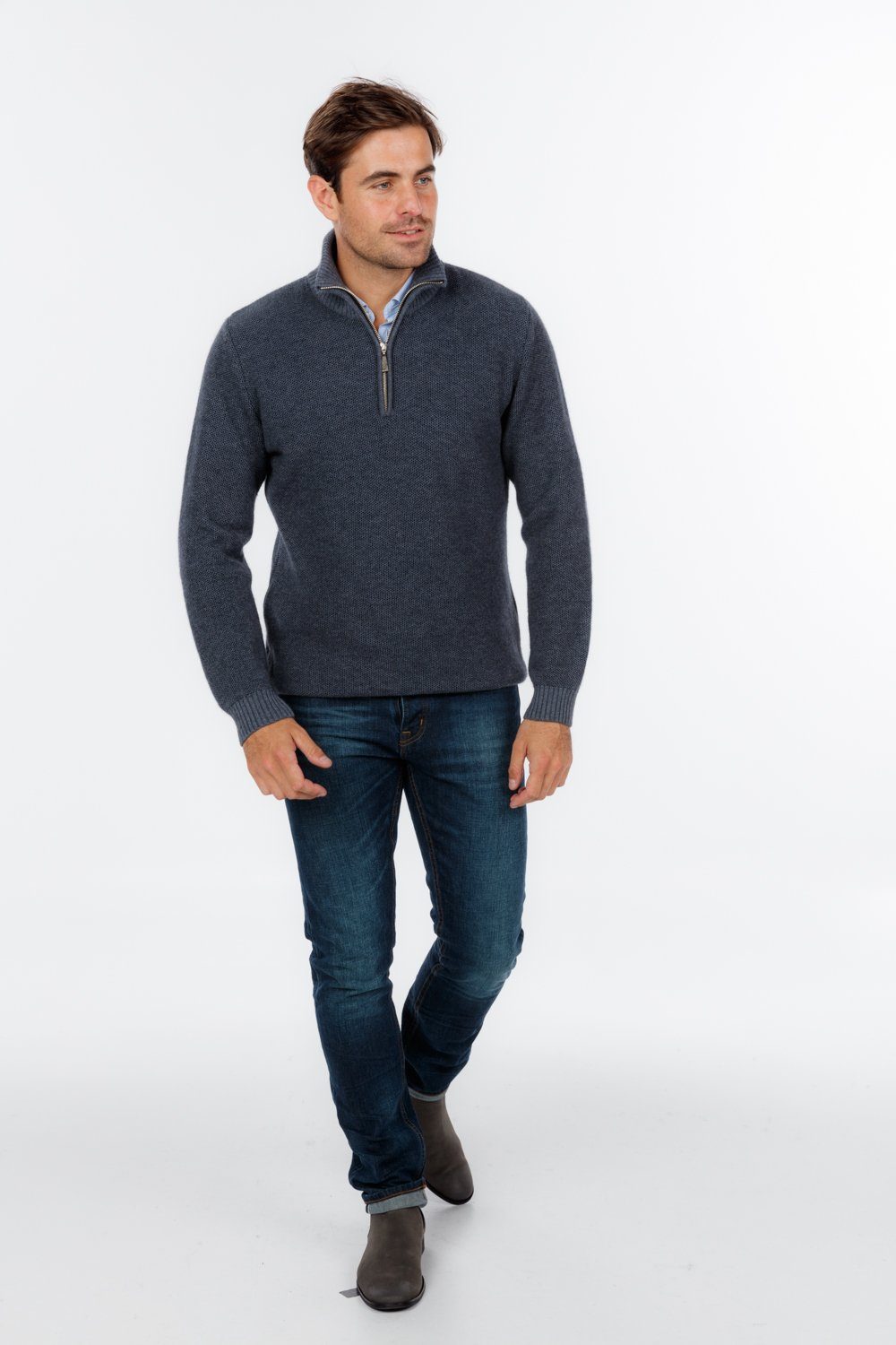 Textured Half Zip Sweater Mens Sweater Native World 